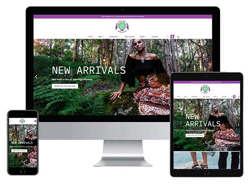 Boho fashion website design - online shop